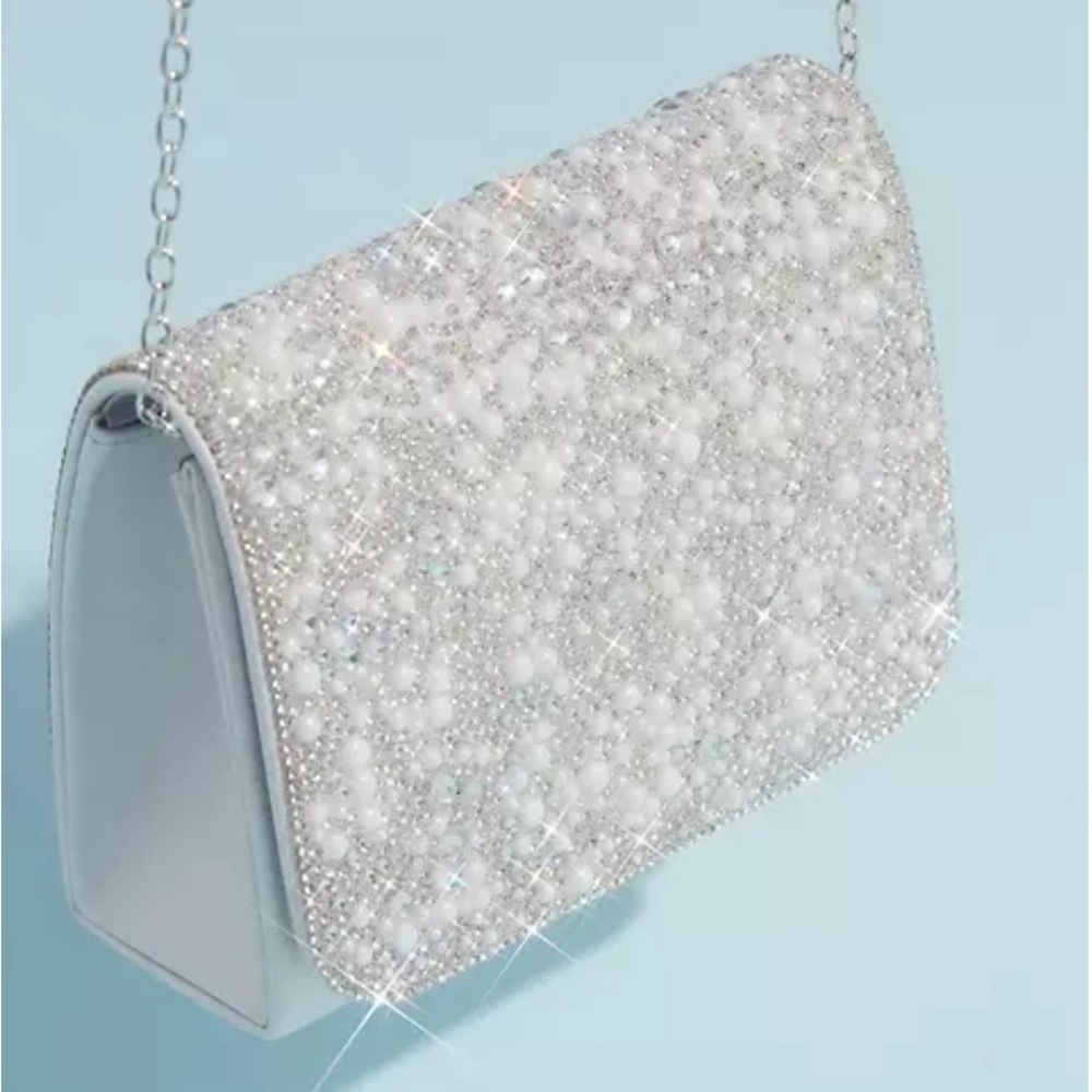 Bridal - crystal embellished crossbody clutch